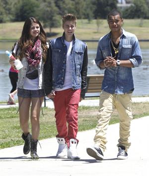 Selena Gomez enjoying a popsicle in Van Nuys on June 30, 2012