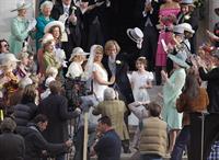 Olivia Wilde on the set for the movie Rush on April 2, 2012