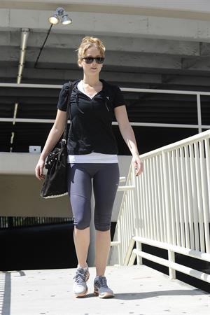 Jennifer Lawrence going to the gym in Los Angeles on June 12, 2012