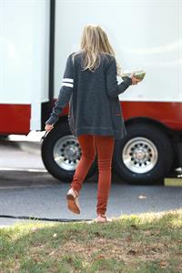 Ashley Tisdale on a lunch break while shooting Scary Movie 5 10/2/12