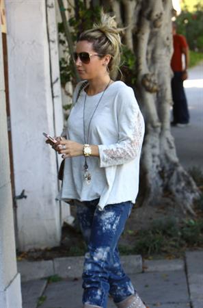 Ashley Tisdale Nine Zero One hair salon in West Hollywood 10/27/12