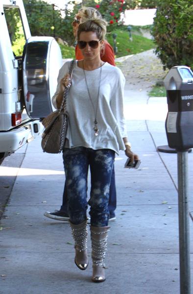 Ashley Tisdale Nine Zero One hair salon in West Hollywood 10/27/12