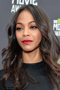 Zoe Saldana attends MTV Movie Awards at Sony Pictures Studios in Culver City - April 14, 2013 