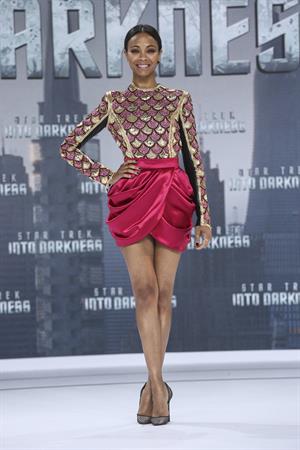 Zoe Saldana Star Trek Into Darkness' Premiere on April 29, 2013 