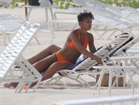 Amelle Berrabah bikini candids Barbados Jan 5, 2010 