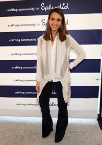 Amy Smart, Ali Larter and Jessica Alba at the Splendid store opening with crafting community and baby2baby 04.12.11 