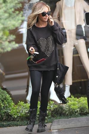 Ashley Tisdale goes shopping in West Hollywood on April 25, 2012