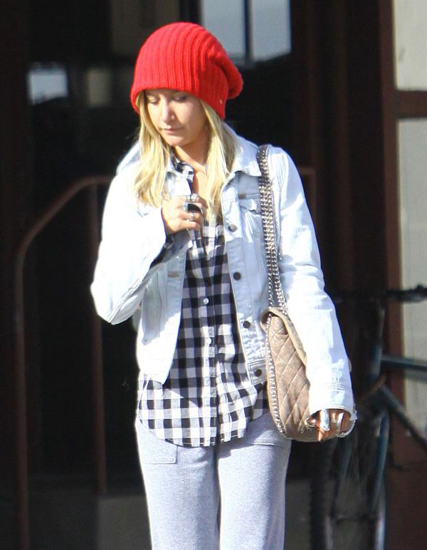 Ashley Tisdale leaving Kings Road Cafe in Studio City 12/9/12 