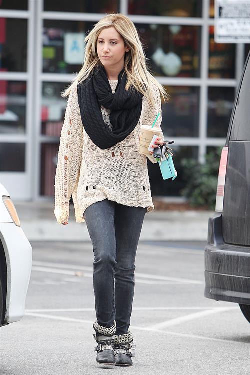 Ashley Tisdale Starbucks in LA 11/29/12 
