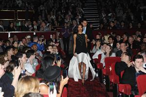 Zoe Saldana attends the 'Star Trek Into Darkness' UK Premiere at the Empire Leicester Square in London