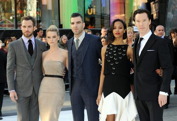 Zoe Saldana attends the 'Star Trek Into Darkness' UK Premiere at the Empire Leicester Square in London