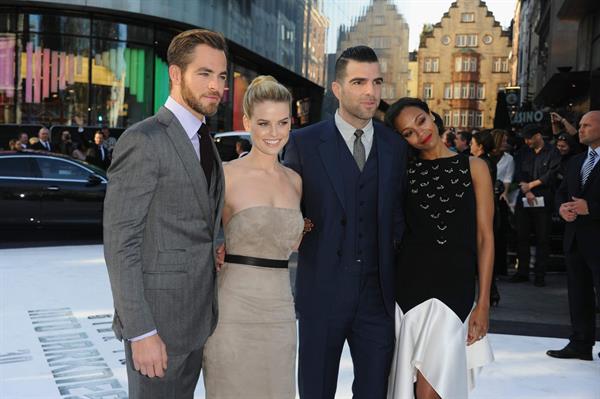 Zoe Saldana attends the 'Star Trek Into Darkness' UK Premiere at the Empire Leicester Square in London