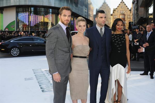 Zoe Saldana attends the 'Star Trek Into Darkness' UK Premiere at the Empire Leicester Square in London