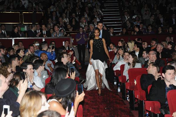 Zoe Saldana attends the 'Star Trek Into Darkness' UK Premiere at the Empire Leicester Square in London