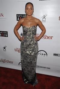 Alicia Keys attends the We Are Together premiere in New York on June 12, 2008