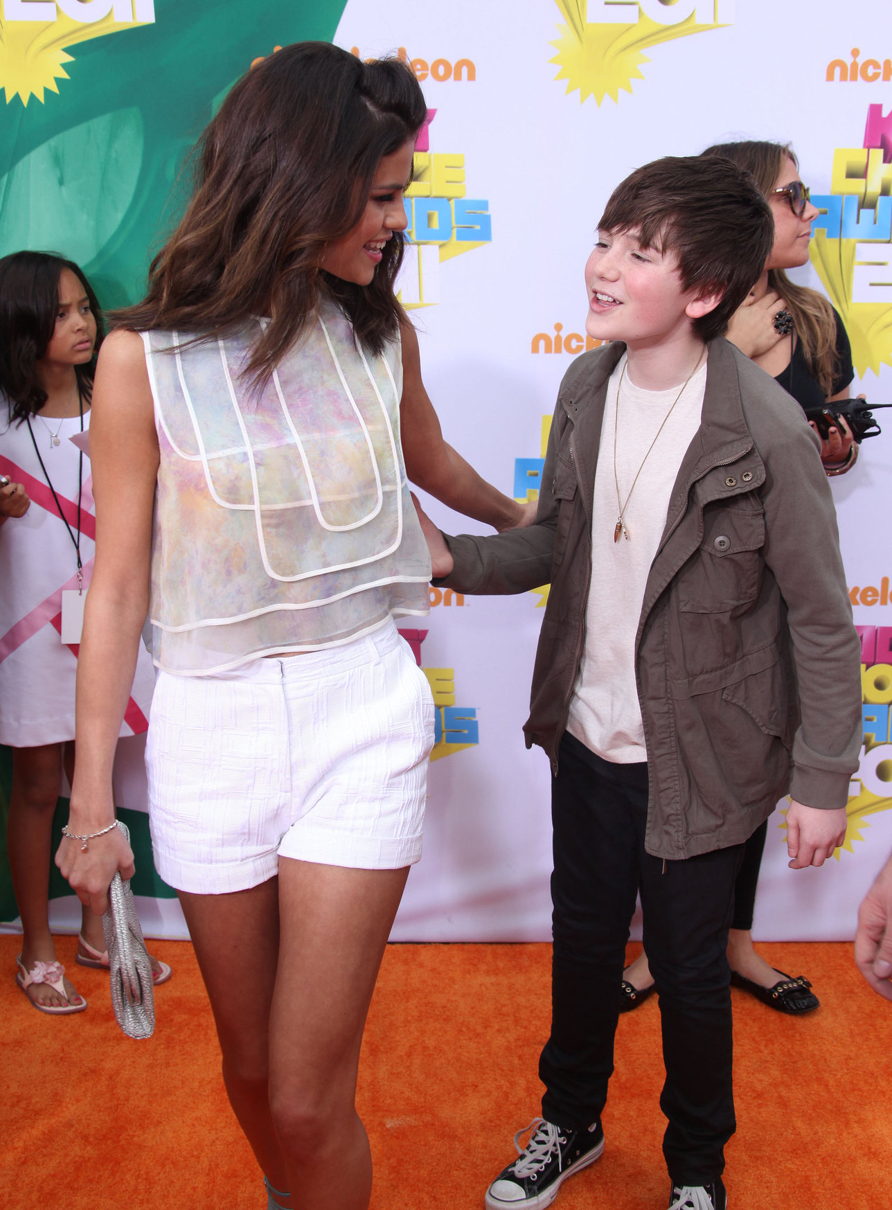 Selena Gomez at Nickelodeons 24th annual Kids Choice Awards at Galen center on April 2, 2011 