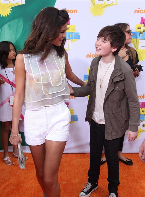 Selena Gomez at Nickelodeons 24th annual Kids Choice Awards at Galen center on April 2, 2011 