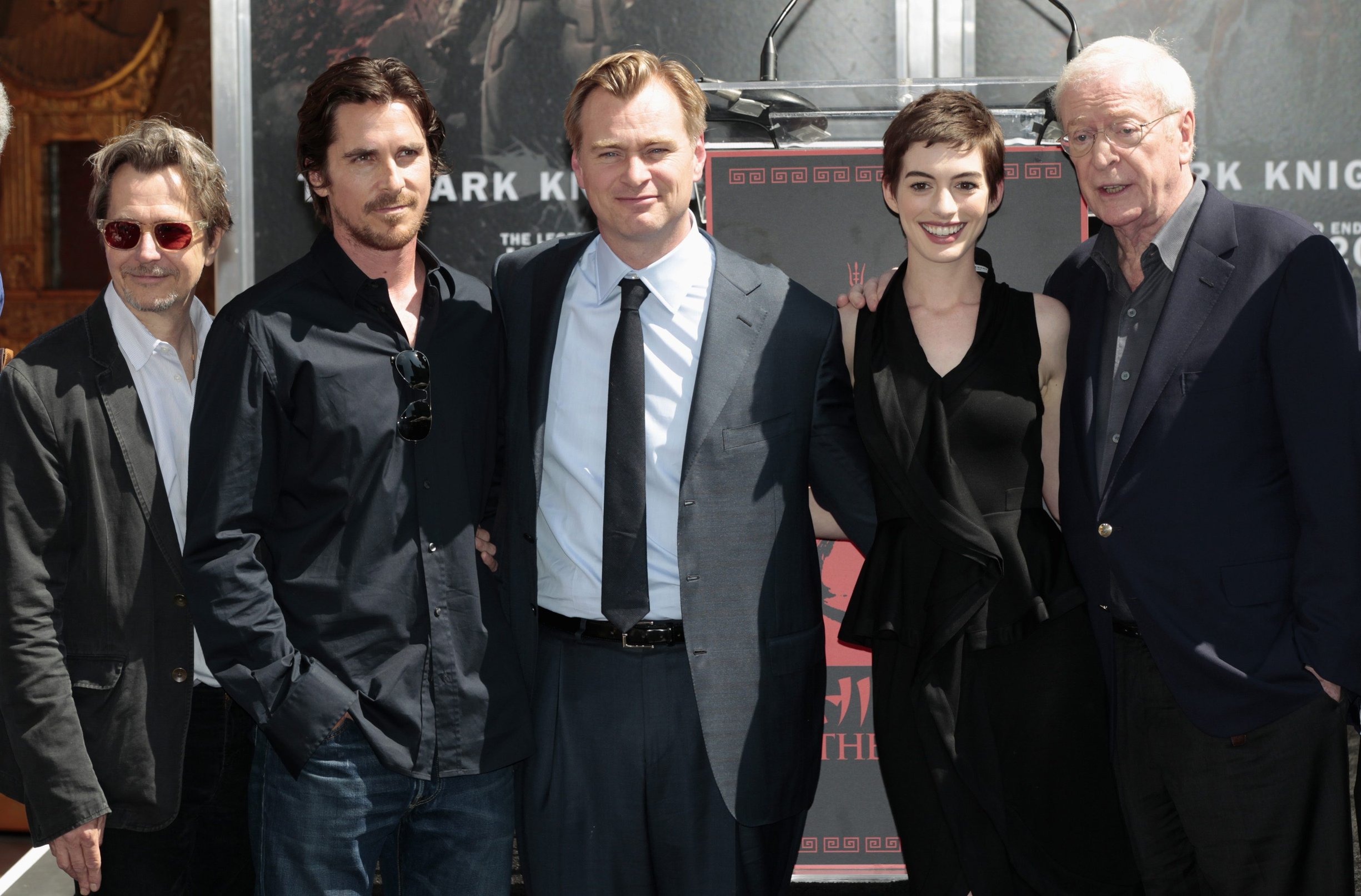 Anne Hathaway Christopher Nolan immortalized with hand and footprint ceremony on July 7, 2012