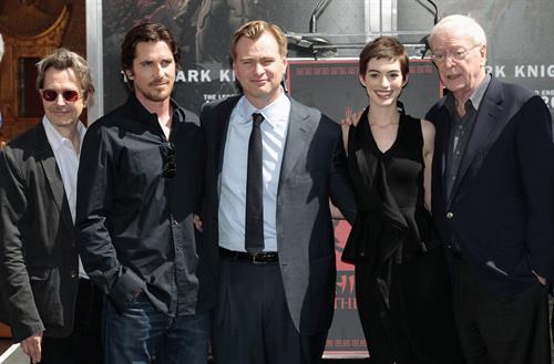 Anne Hathaway Christopher Nolan immortalized with hand and footprint ceremony on July 7, 2012