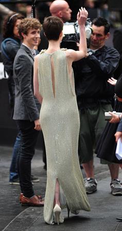 Anne Hathaway the Dark Knight Rises premiere in London on July 18, 2012