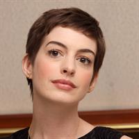 Anne Hathaway the Dark Knight Rises press conference portraits in Beverly Hills on July 8, 2012