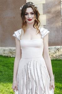 Anne Hathaway White Fairy Tale Love Ball in Paris on July 5, 2011