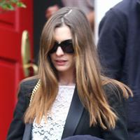 Anne Hathaway leaving a friends house in Beverly Hills on January 20, 2012