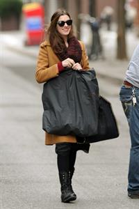 Anne Hathaway out and about in New York City on February 2, 2012