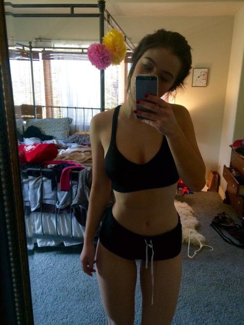 Anonymous in a bikini taking a selfie