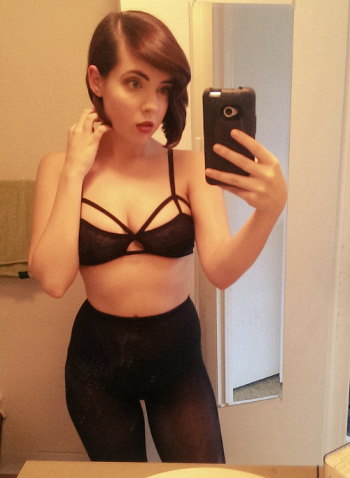 Anonymous in lingerie taking a selfie