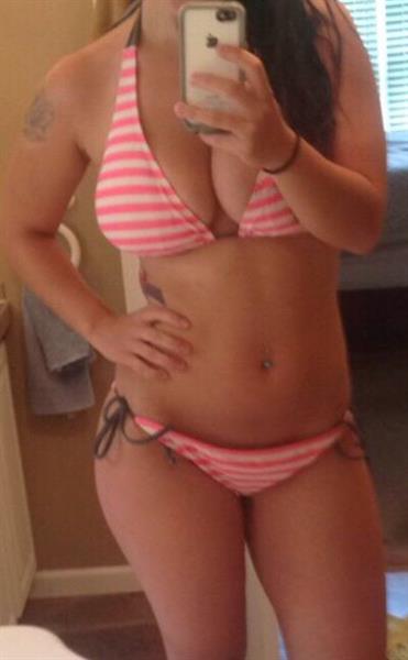 Anonymous in a bikini taking a selfie