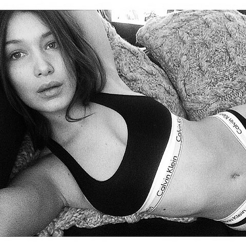 Bella Hadid in lingerie