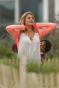 Kate Upton on the set of 'The Other Woman' in NY on June 6, 2013