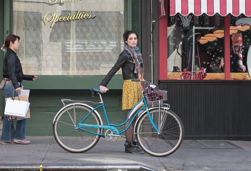 Ashley Greene on the set of Americana in New York City on March 14, 2012
