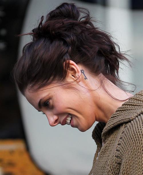 Ashley Greene on the set of Americana in New York City on March 14, 2012