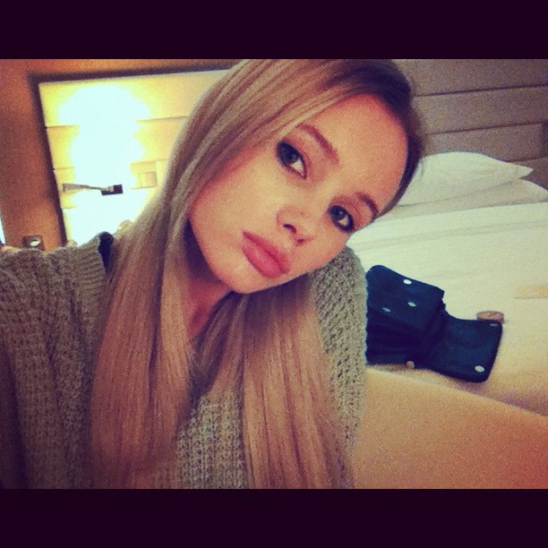Olya Abramovich taking a selfie