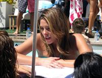 Ashley Greene hosts a pool party at the Wet Republic on August 7, 2010 in Las Vegas, Nevada