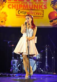 Ariana Grande Alvin and the Chipmunks Chipwrecked dvd release concert in Los Angeles on March 26, 2012