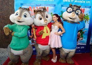 Ariana Grande Alvin and the Chipmunks Chipwrecked dvd release concert in Los Angeles on March 26, 2012