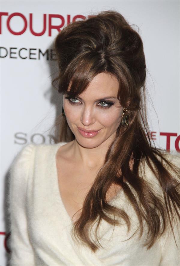 Angelina Jolie the Tourist world premiere in New York on December 6, 2010