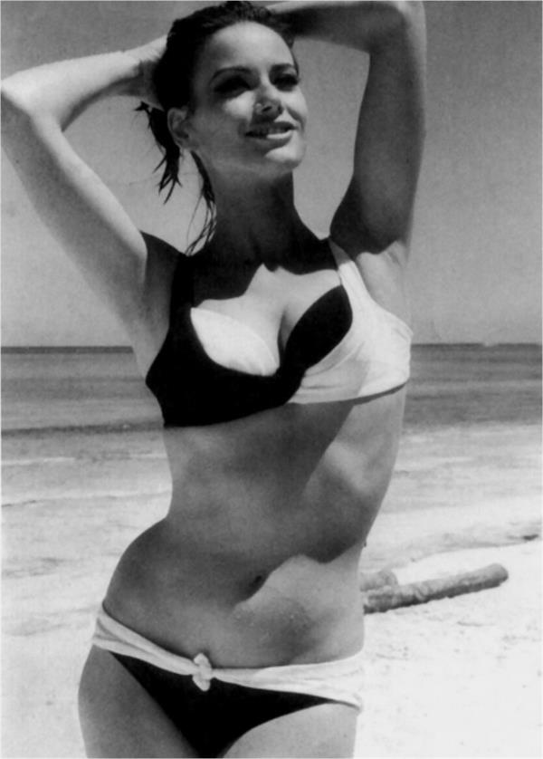 Claudine Auger in a bikini