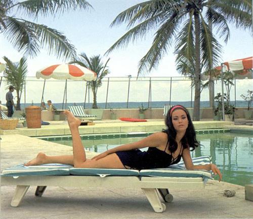 Claudine Auger in a bikini