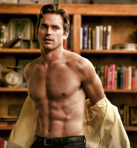 Matt Bomer shirtless, showing off his amazing abs
