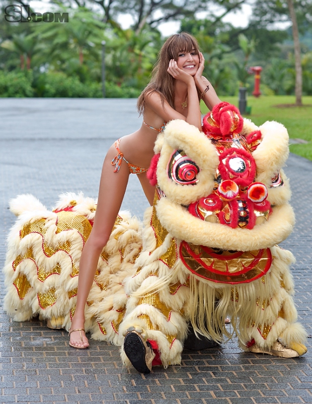 Kenza Fourati in a bikini