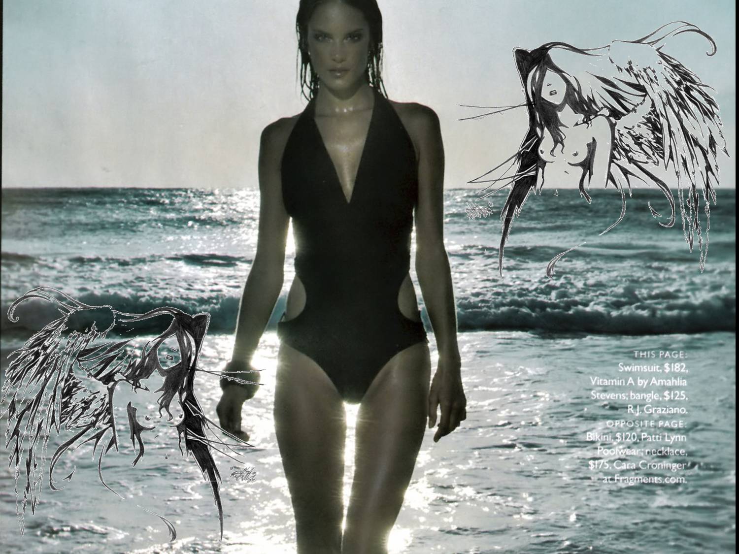 Alessandra Ambrosio in a bikini