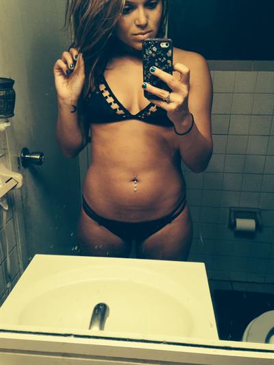 Anonymous in a bikini taking a selfie