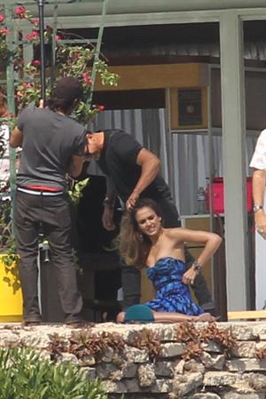 Jessica Alba posing for a magazine photoshoot on June 15, 2012