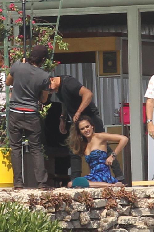 Jessica Alba posing for a magazine photoshoot on June 15, 2012