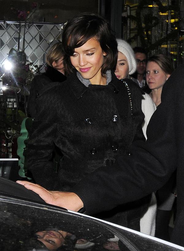 Jessica Alba night out in London February 13, 2010 