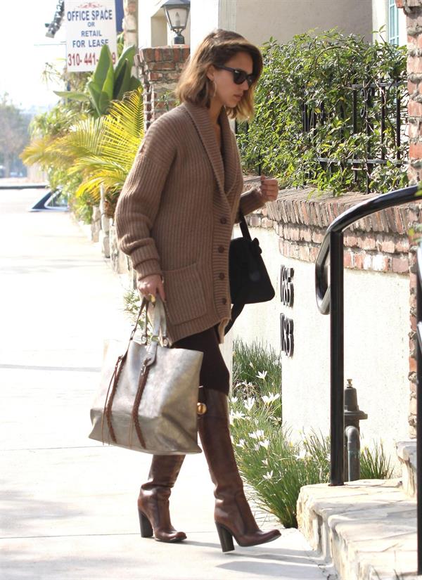 Jessica Alba out about in Los Angeles on January 7 - not sure what year